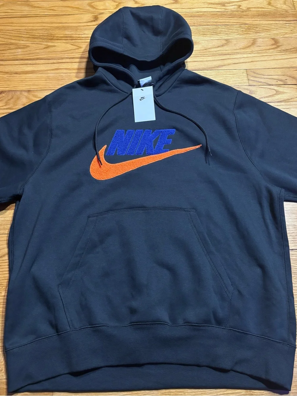 Nike Club Fleece Pullover Hoodie - Black - Safety Orange - Blue - XL New!